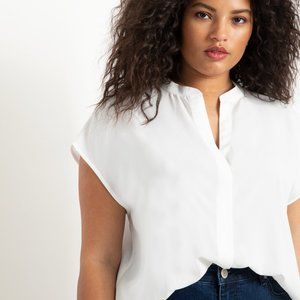 Notch Collar Blouse